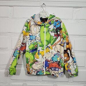 Members Only Vintage Large Nickelodeon Rugrats Printed Windbreaker Jacket Y2K
